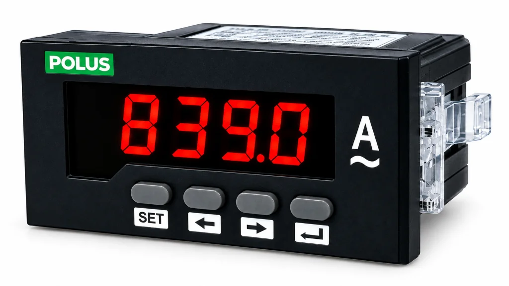 Amperímetro Digital PL-DGA 48x96mm – Medição até 9999A