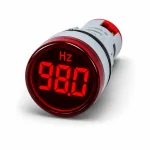 Sinaleiro Frequencímetro Digital PL-SHZ-Vermelho – Medição de 20 a 75Hz, LED 22mm