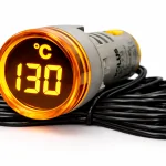 Sinaleiro Digital PL-ST – Indicador de Temperatura LED Amarelo, -20°C a +199°C, 50-380VCA