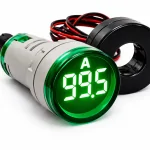Sinaleiro Amperímetro Digital PL-SA Verde – 0 a 100A, LED 22mm, 50-380VCA, com TC