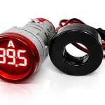 Sinaleiro Amperímetro Digital PL-SA Vermelho – 0 a 100A, LED 22mm, 50-380VCA, com TC