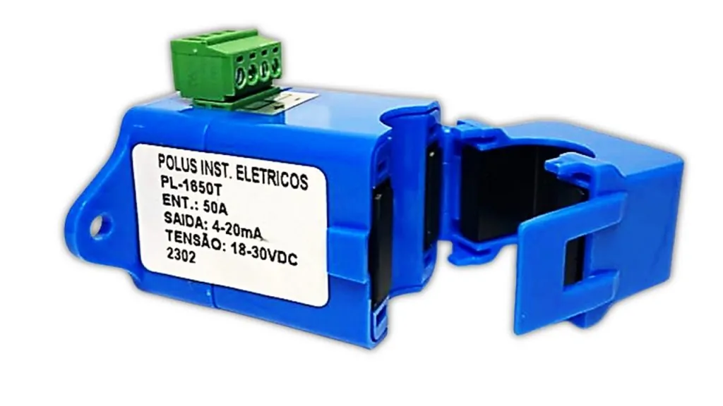 SENSOR DE CORRENTE PL-T1650T-T01 50A 4…20MA ALIM. 18…30VDC