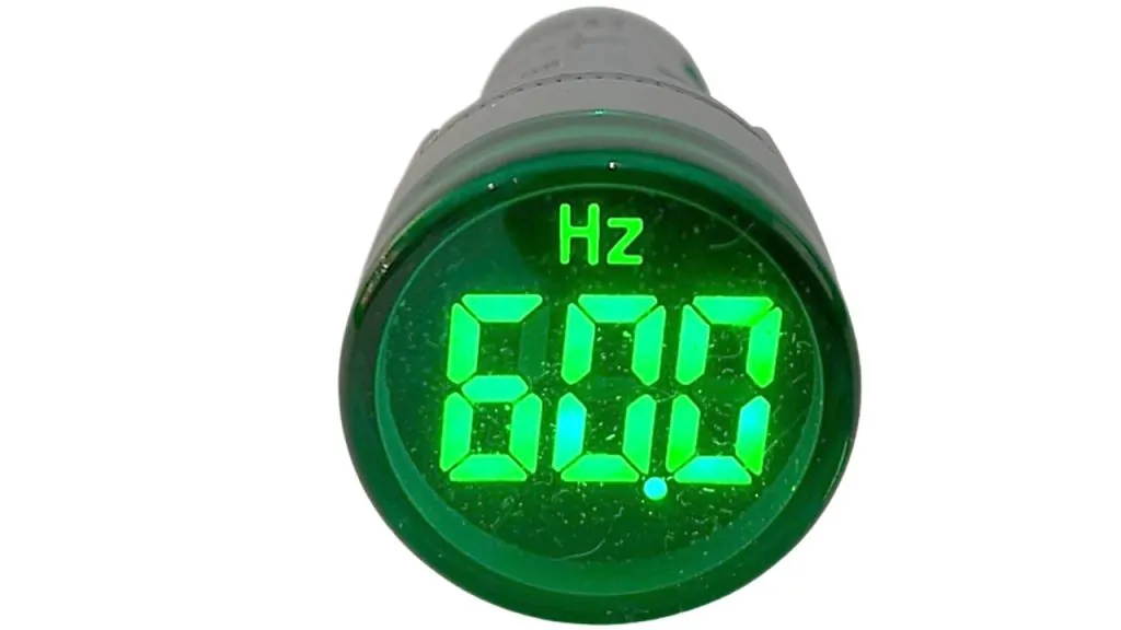 Sinaleiro Frequencímetro Digital PL-SHZ – Medição de 20 a 75Hz, LED 22mm