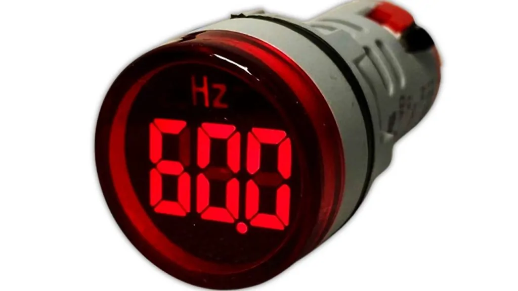 Sinaleiro Frequencímetro Digital PL-SHZ – Medição de 20 a 75Hz, LED 22mm