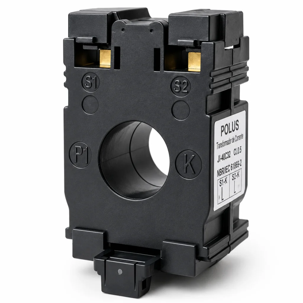 Transformador de Corrente – Modelo PL-MET20 Janela 20mm