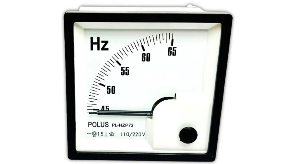 Frequencímetro Analógico de Ponteiro para Painel – 45 a 65Hz, 110/220VCA