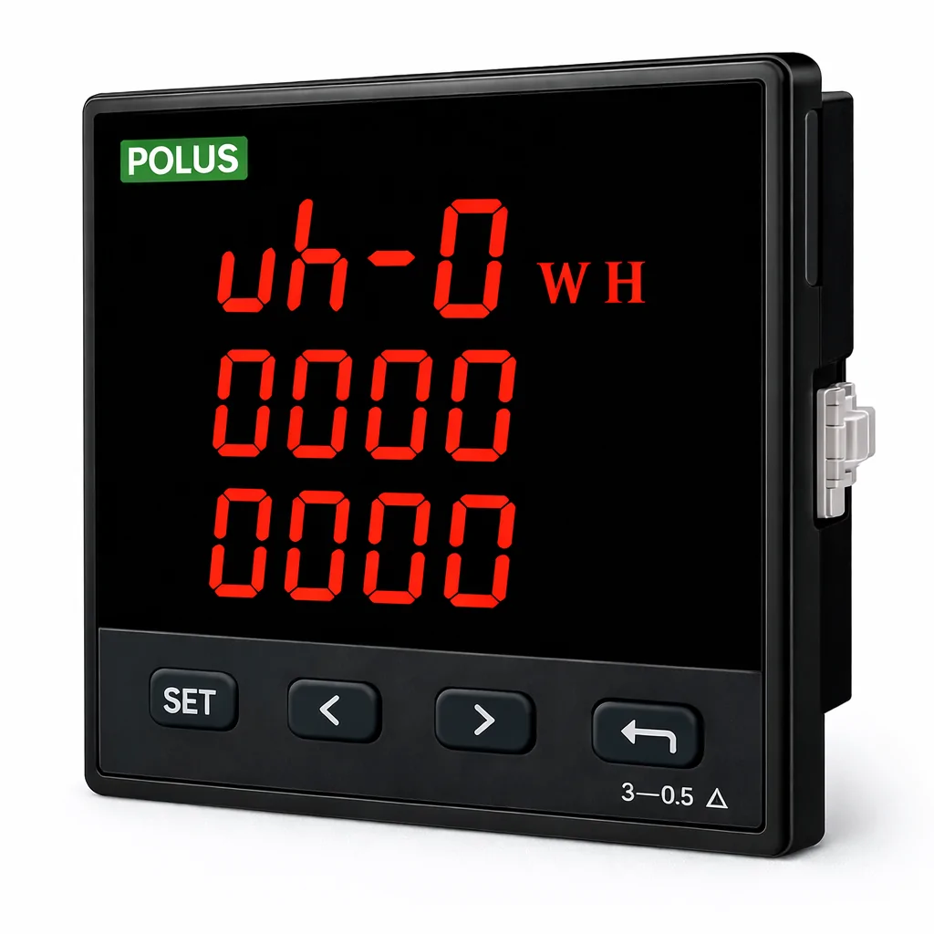 Multimedidor Digital Trifásico PL-M3 LED – Medição de Tensão, Corrente, Potência e Fator de Potência via RS-485