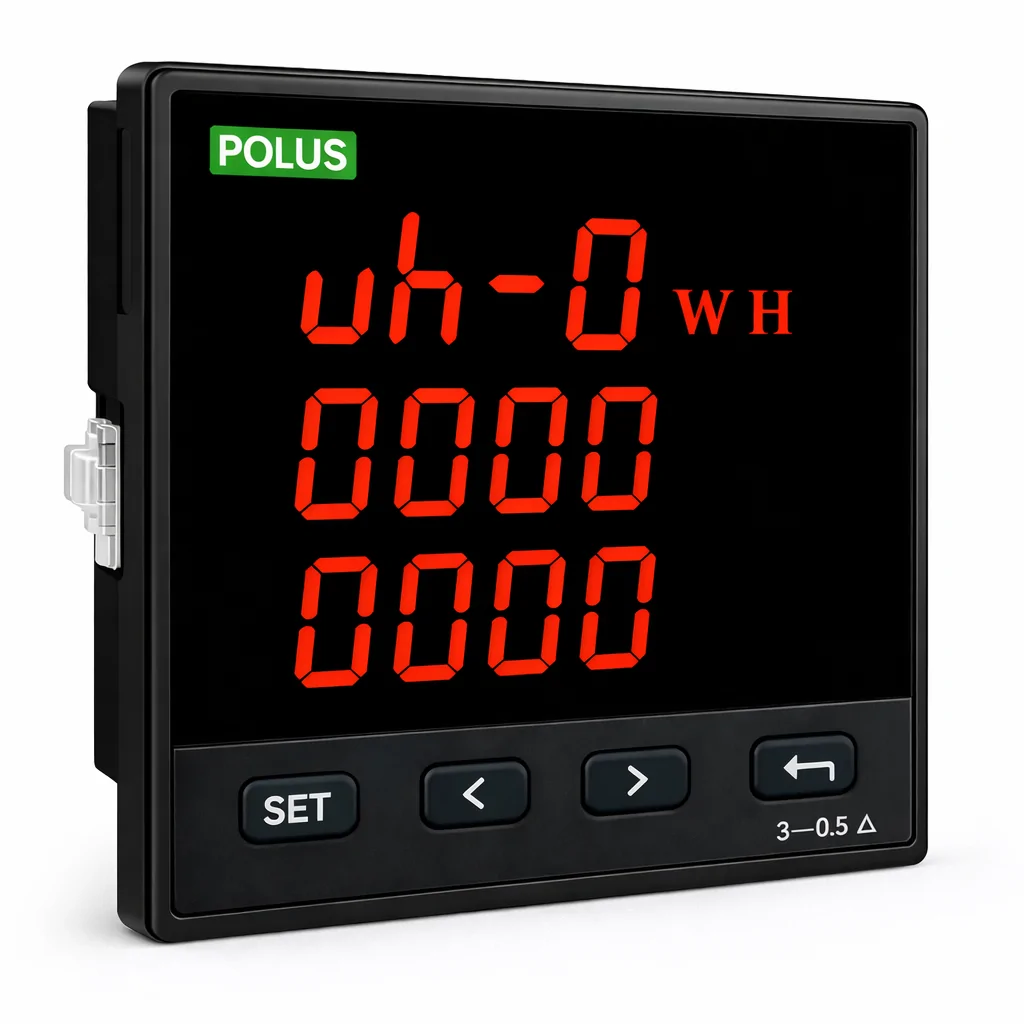 Multimedidor Digital Trifásico PL-M3 LED – Medição de Tensão, Corrente, Potência e Fator de Potência via RS-485