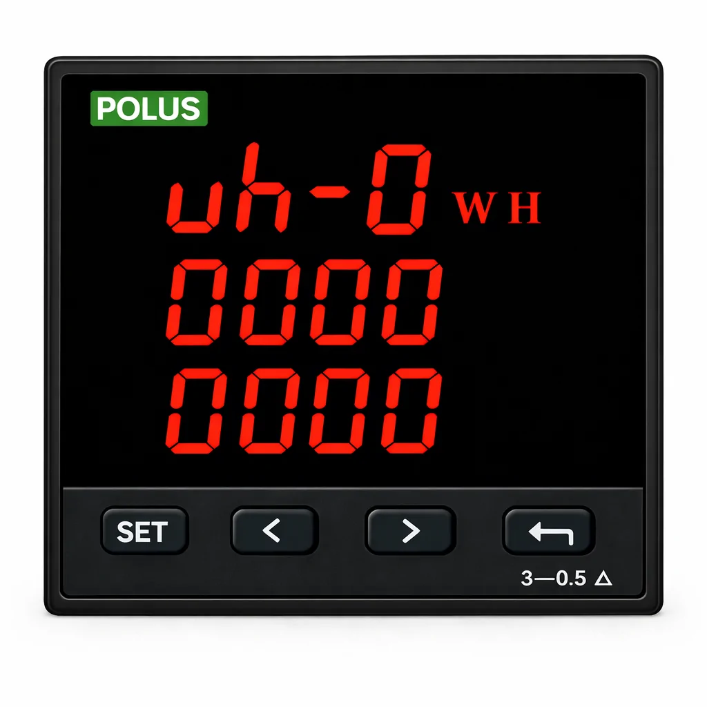 Multimedidor Digital Trifásico PL-M3 LED – Medição de Tensão, Corrente, Potência e Fator de Potência via RS-485