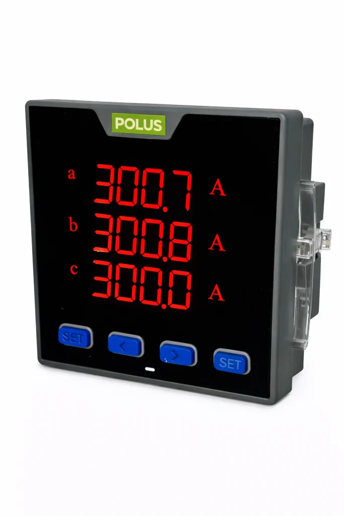 Amperímetro Digital Trifásico PL-ADLT 0–9999A – Medição Precisa e Comunicação RS-485
