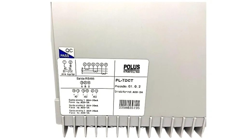 Transdutor de Corrente Trifásico PL-TDCT Triplo 5A / 4-20mA