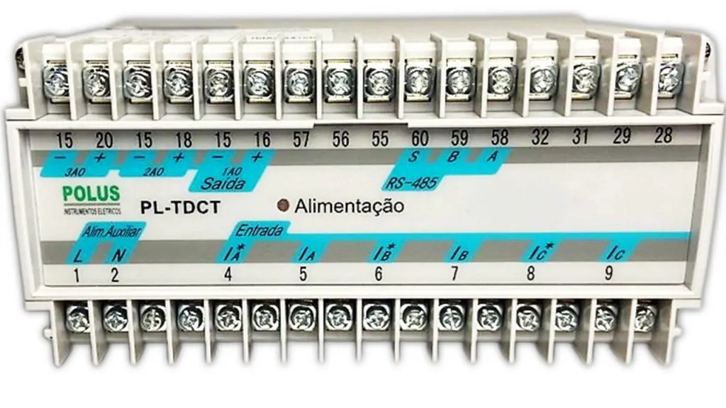 Transdutor de Corrente Trifásico PL-TDCT Triplo 5A / 4-20mA