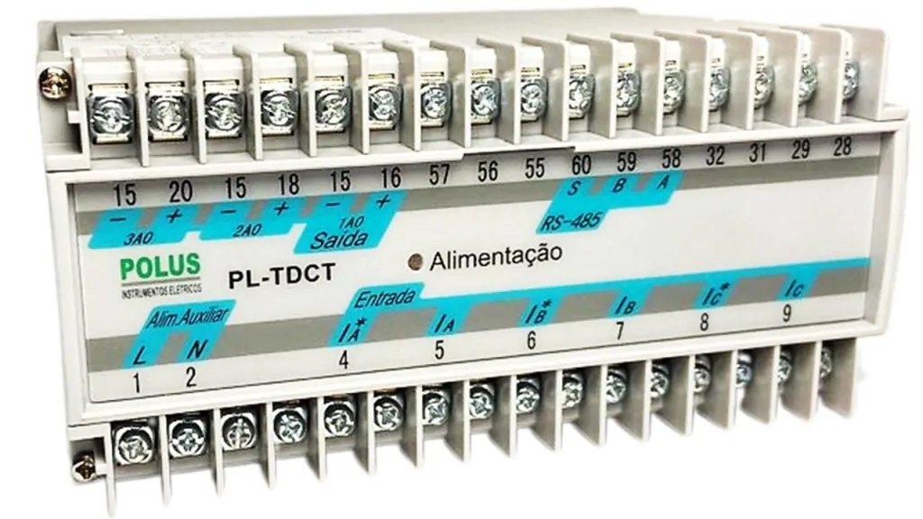 Transdutor de Corrente Trifásico PL-TDCT Triplo 5A / 4-20mA