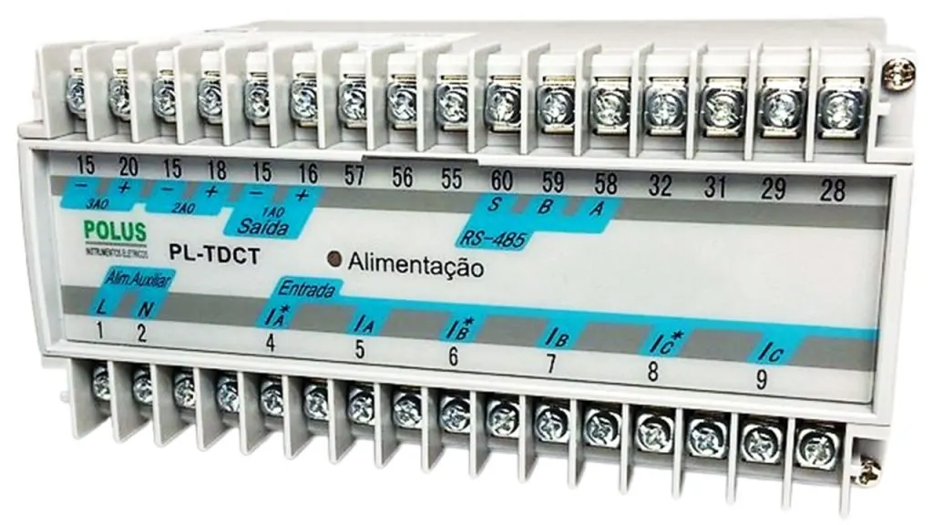 Transdutor de Corrente Trifásico PL-TDCT Triplo 5A / 4-20mA