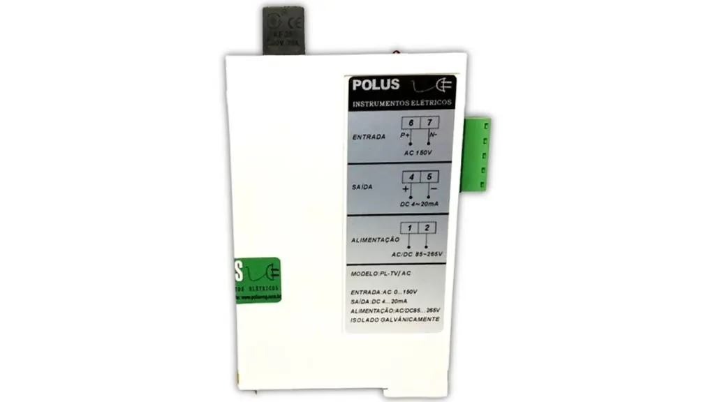 Transdutor de Tensão Monofásico PL-TV/AC – 150VCA / 4-20mA