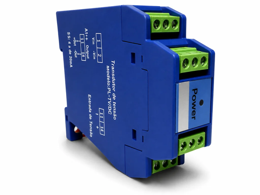 Transdutor de Tensão Monofásico PL-TV/DC – 150VCC / 4-20mA