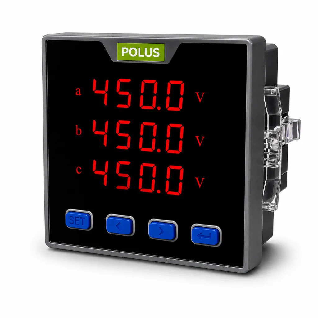 Voltímetro Digital Trifásico PL-VDLT 0–450VCA– Medição Precisa e Comunicação RS-485